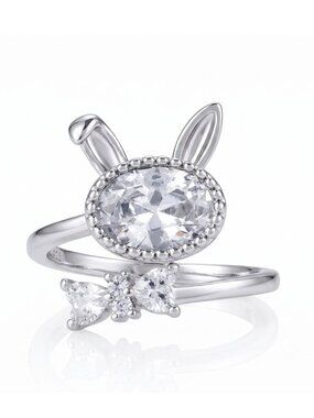 Bunny with Bowtie Ring, size 6 Charmed Aroma Easter Bunny Collection